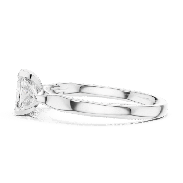 Emerald Cut Sterling Silver Three Stone Ring