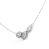 Round Cut Sterling Silver Three Stone Necklace