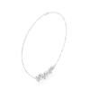 Moissanite Sterling Silver Cluster Necklace