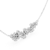 Moissanite Sterling Silver Cluster Necklace