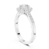 1 Carat Round Cut Sterling Silver Halo Ring