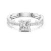 Princess Cut Sterling Silver Engagement Ring